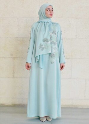 Alternative view of İnci Aplikeli Abaya Takim