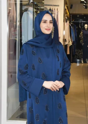 Alternative view of Yaprak Desenli Abaya Takım