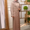 AY-1010 GÜL KURUSU ABAYA MANŞETSİZ